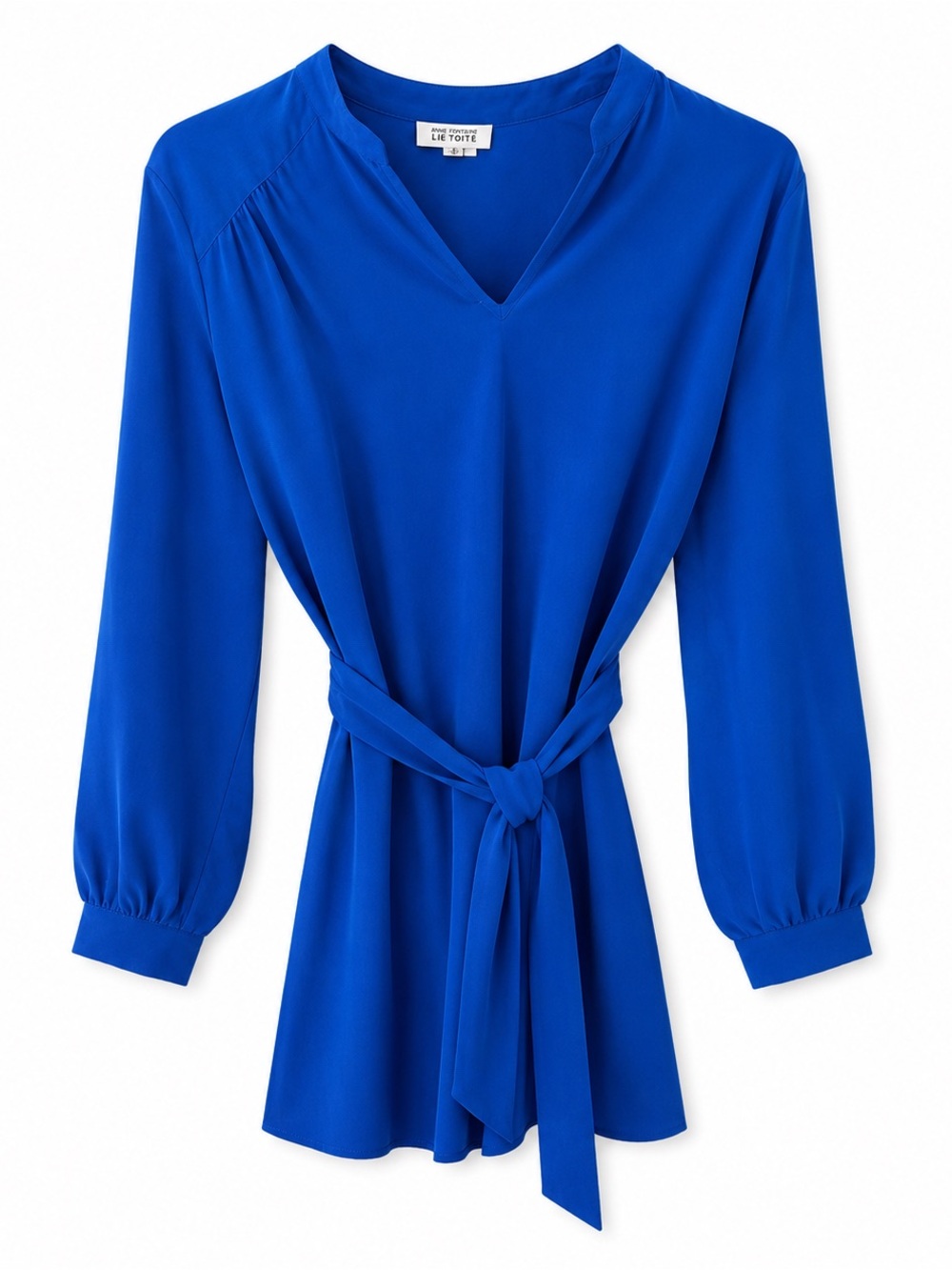 Amanda Uprichard for Le Tote Women’s Small Royal Blue Belted V-Neck Dress - Picture 1 of 4